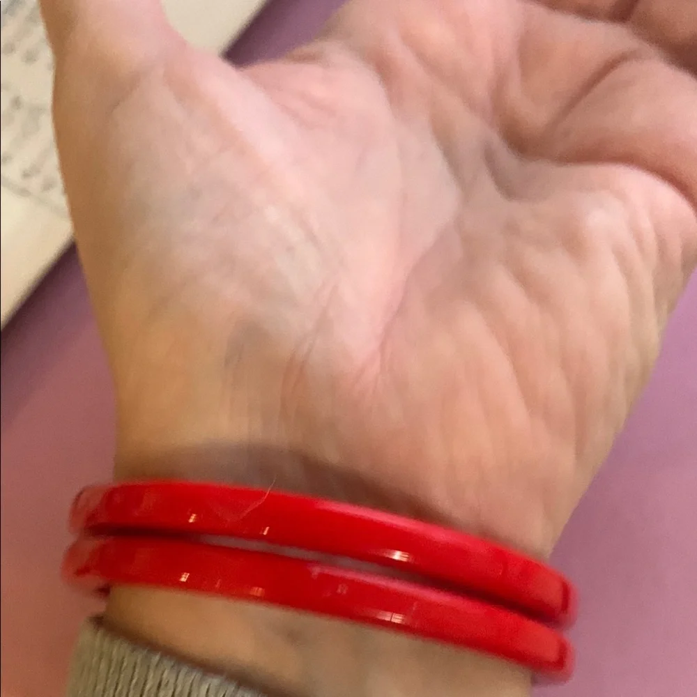 Red Bangle Set - Picture 4 of 9